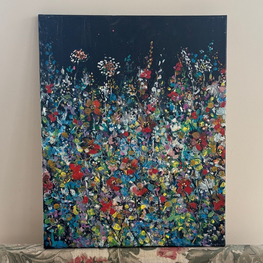 Abstract Floral Canvas Art